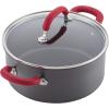 imageRachael Ray Create Delicious Hard Anodized Nonstick Cookware Pots and Pans Set 11 Piece Burgundy HandlesRed Handles