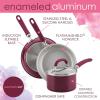imageRachael Ray Create Delicious Nonstick Cookware Pots and Pans Set 13 Piece Teal ShimmerBurgundy Shimmer