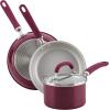 imageRachael Ray Create Delicious Nonstick Cookware Pots and Pans Set 13 Piece Teal ShimmerBurgundy Shimmer