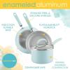 imageRachael Ray Create Delicious Nonstick Cookware Pots and Pans Set 13 Piece Teal ShimmerLight Blue Shimmer