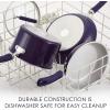 imageRachael Ray Create Delicious Nonstick Cookware Pots and Pans Set 13 Piece Teal ShimmerPurple Shimmer