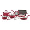 imageRachael Ray Create Delicious Nonstick Cookware Pots and Pans Set 13 Piece Teal ShimmerRed Shimmer