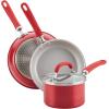 imageRachael Ray Create Delicious Nonstick Cookware Pots and Pans Set 13 Piece Teal ShimmerRed Shimmer