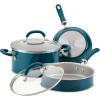 imageRachael Ray Create Delicious Nonstick Cookware Pots and Pans Set 13 Piece Teal ShimmerTeal Shimmer