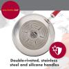 imageRachael Ray Create Delicious Stainless Steel Cookware Set 10Piece Pots and Pans Set Stainless Steel with Red HandlesLight Blue Handles
