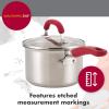 imageRachael Ray Create Delicious Stainless Steel Cookware Set 10Piece Pots and Pans Set Stainless Steel with Red HandlesRed Handles