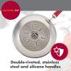imageRachael Ray Create Delicious Stainless Steel Cookware Set 10Piece Pots and Pans Set Stainless Steel with Red HandlesRed Handles