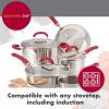 imageRachael Ray Create Delicious Stainless Steel Cookware Set 10Piece Pots and Pans Set Stainless Steel with Red HandlesRed Handles