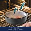 imageRachael Ray Cucina Hard Anodized Nonstick Cookware Pots and Pans Set 12 Piece Gray with Blue HandlesGray with Blue Handles
