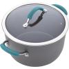 imageRachael Ray Cucina Hard Anodized Nonstick Cookware Pots and Pans Set 12 Piece Gray with Blue HandlesGray with Blue Handles