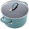 imageRachael Ray Cucina Hard Anodized Nonstick Cookware Pots and Pans Set 12 Piece Gray with Blue HandlesGray with Blue Handles