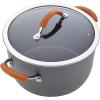 imageRachael Ray Cucina Hard Anodized Nonstick Cookware Pots and Pans Set 12 Piece Gray with Blue HandlesGray with Orange Handles