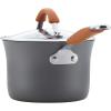 imageRachael Ray Cucina Hard Anodized Nonstick Cookware Pots and Pans Set 12 Piece Gray with Blue HandlesGray with Orange Handles