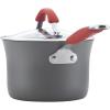 imageRachael Ray Cucina Hard Anodized Nonstick Cookware Pots and Pans Set 12 Piece Gray with Blue HandlesGray with Red Handles