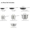 imageRachael Ray Professional Stainless SteelHard Anodized Nonstick Cookware Pots and Pans Set 11 Piece Gray and Silver