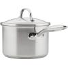 imageRachael Ray Professional Stainless SteelHard Anodized Nonstick Cookware Pots and Pans Set 11 Piece Gray and Silver