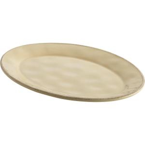 imageRachael Ray Cucina Dinnerware 10Inch x 14Inch Stoneware Oval Platter Cranberry RedAlmond Cream