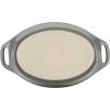 imageRachael Ray Solid Glaze Ceramics Bakeware  Baking Pan Oval  25 Quart Gray15 Quart