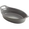 imageRachael Ray Solid Glaze Ceramics Bakeware  Baking Pan Oval  25 Quart Gray15 Quart