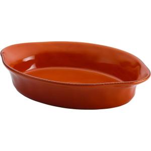 imageRachael Ray Cucina Stoneware 2Quart Oval Baker Pumpkin OrangePumpkin Orange