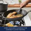 imageRachael Ray Cook  Create Hard Anodized Nonstick Frying PanSkillet with Helper Handle 14 Inch  Black125