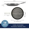 imageRachael Ray Cook  Create Hard Anodized Nonstick Frying PanSkillet with Helper Handle 14 Inch  Black14 Helper Handle