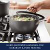 imageRachael Ray Cook  Create Hard Anodized Nonstick Frying PanSkillet with Helper Handle 14 Inch  Black45 Quarts