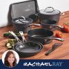 imageRachael Ray Cook  Create Hard Anodized Nonstick Frying PanSkillet with Helper Handle 14 Inch  BlackCookware Set 10 Piece