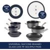 imageRachael Ray Cook  Create Hard Anodized Nonstick Frying PanSkillet with Helper Handle 14 Inch  BlackCookware Set 10 Piece