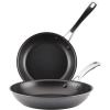 imageRachael Ray Cook  Create Hard Anodized Nonstick Frying PanSkillet with Helper Handle 14 Inch  Black2 Piece Set 9  1175