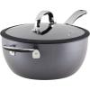 imageRachael Ray Cook  Create Hard Anodized Nonstick Frying PanSkillet with Helper Handle 14 Inch  Black45 Quarts