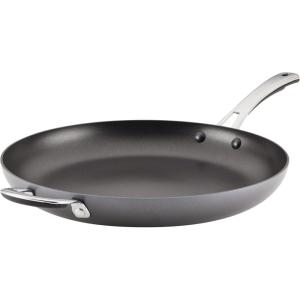 imageRachael Ray Cook  Create Hard Anodized Nonstick Frying PanSkillet with Helper Handle 14 Inch  Black14 Helper Handle