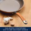 imageRachael Ray Cucina Ceramic Nonstick Pots and Pans Set with Saucepans Saute Frying Pans Stockpot Lids Pan Protectors and Cooking Utensils 13 Piece Non Stick Cookware Set  Marine BluePumpkin Orange