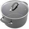 imageRachael Ray Cucina Ceramic Nonstick Pots and Pans Set with Saucepans Saute Frying Pans Stockpot Lids Pan Protectors and Cooking Utensils 13 Piece Non Stick Cookware Set  Marine BlueSea Salt Gray