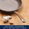 imageRachael Ray Cucina Ceramic Nonstick Pots and Pans Set with Saucepans Saute Frying Pans Stockpot Lids Pan Protectors and Cooking Utensils 13 Piece Non Stick Cookware Set  Marine BlueMushroom Brown