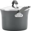 imageRachael Ray Cucina Ceramic Nonstick Pots and Pans Set with Saucepans Saute Frying Pans Stockpot Lids Pan Protectors and Cooking Utensils 13 Piece Non Stick Cookware Set  Marine BlueSea Salt Gray