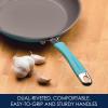 imageRachael Ray Cucina Ceramic Nonstick Pots and Pans Set with Saucepans Saute Frying Pans Stockpot Lids Pan Protectors and Cooking Utensils 13 Piece Non Stick Cookware Set  Marine BlueAgave Blue