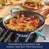imageRachael Ray 87631T Cucina Hard Anodized Nonstick Skillet with Helper Handle 14 Inch Frying Pan GrayRedAgave Blue