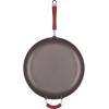 imageRachael Ray 87631T Cucina Hard Anodized Nonstick Skillet with Helper Handle 14 Inch Frying Pan GrayRedCranberry Red