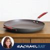 imageRachael Ray 87631T Cucina Hard Anodized Nonstick Skillet with Helper Handle 14 Inch Frying Pan GrayRedCranberry Red