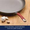 imageRachael Ray 87631T Cucina Hard Anodized Nonstick Skillet with Helper Handle 14 Inch Frying Pan GrayRedCranberry Red