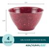 imageRachael Ray Accessories Kitchen Pantryware Multi PurposeSalad ServewareMelamine Garbage Bowl 4 Liters Sea Salt GrayBurgundy