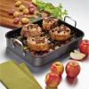 imageRachael Ray Brights Hard Anodized Nonstick Roaster  Roasting Pan with Rack  16 Inch x 12 Inch Gray