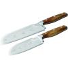 imageRachael Ray Cutlery Japanese Stainless Steel Knives Set with Sheaths 8Inch Chef Knife 5Inch Santoku Knife and 35Inch Paring Knife TealAcacia Wood
