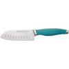 imageRachael Ray Cutlery Japanese Stainless Steel Knives Set with Sheaths 8Inch Chef Knife 5Inch Santoku Knife and 35Inch Paring Knife TealAgave Blue