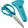 imageRachael Ray Cutlery Japanese Stainless Steel Knives Set with Sheaths 8Inch Chef Knife 5Inch Santoku Knife and 35Inch Paring Knife TealAgave Blue