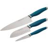 imageRachael Ray Cutlery Japanese Stainless Steel Knives Set with Sheaths 8Inch Chef Knife 5Inch Santoku Knife and 35Inch Paring Knife TealTeal