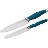imageRachael Ray Cutlery Japanese Stainless Steel Knives Set with Sheaths 8Inch Chef Knife 5Inch Santoku Knife and 35Inch Paring Knife TealTeal