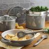 imageRachael Ray Get Cooking Stackable Nonstick Pots and Pans Cookware Set 8 Piece RedGray