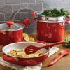 imageRachael Ray Get Cooking Stackable Nonstick Pots and Pans Cookware Set 8 Piece RedRed